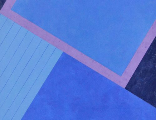 Blue Lines Acrylic On Canvas 61x50cm